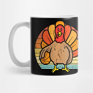 Turkey Basketball Thanksgiving Sports Men Girls Mug